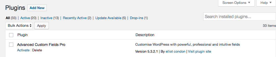 activate wordpress plugin